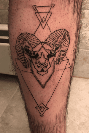 Aries geometrically tattoo