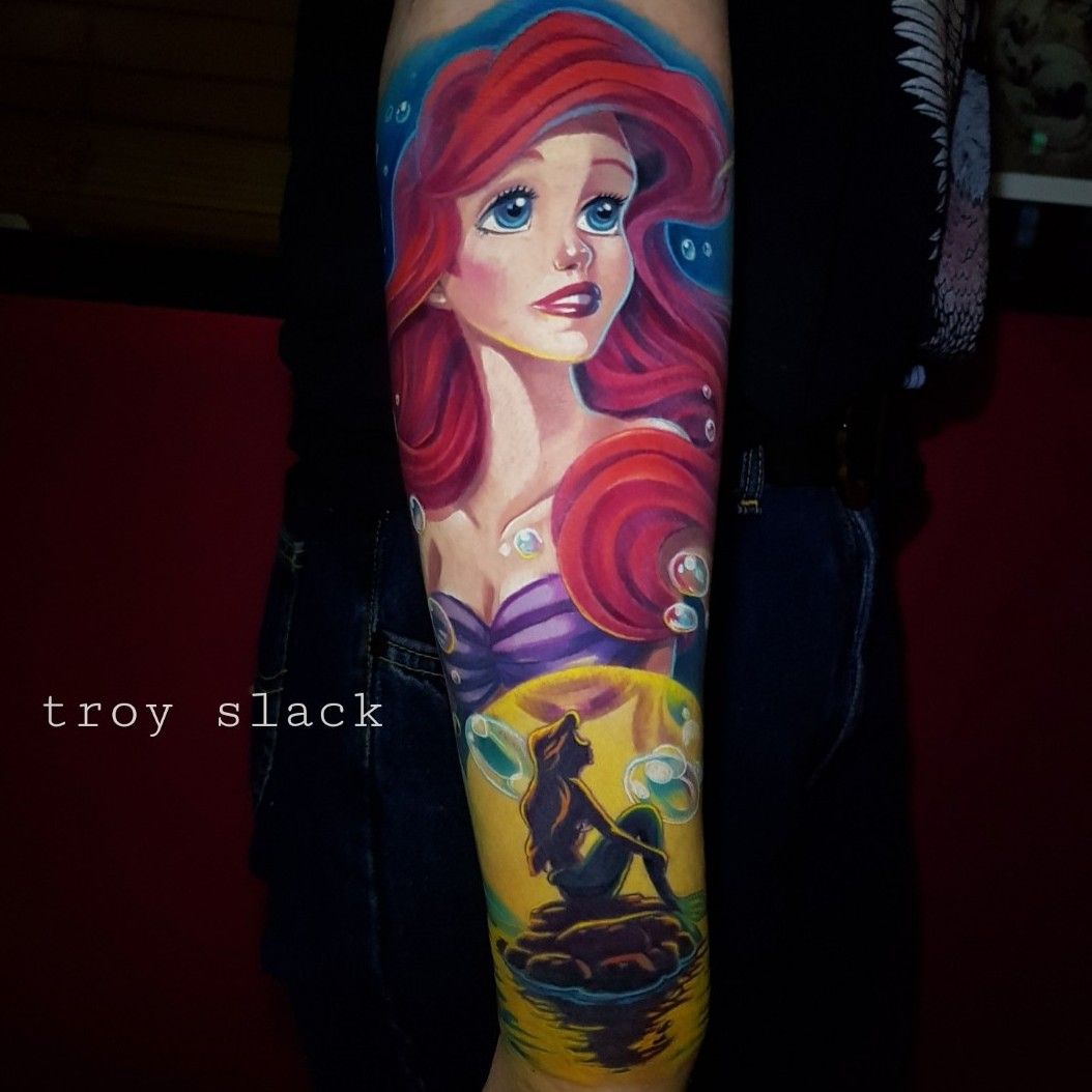 Tattoo uploaded by Troy Slack • Ariel #thelittlemermaid #ariel #disney  #disneytattoo #cartoon • Tattoodo
