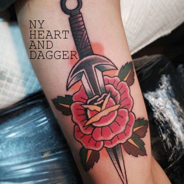 Tattoo from NY Heart and Dagger