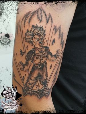 Dragon ball sleeve in process.Tattoo by me