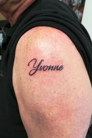 First tattoo, customers wife name