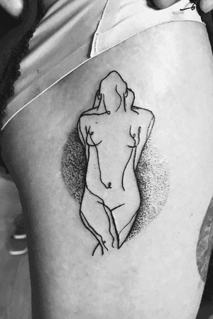abstract lady with dotwork