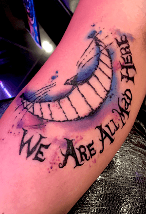 Mad as hell watercolor bicep tattoo...