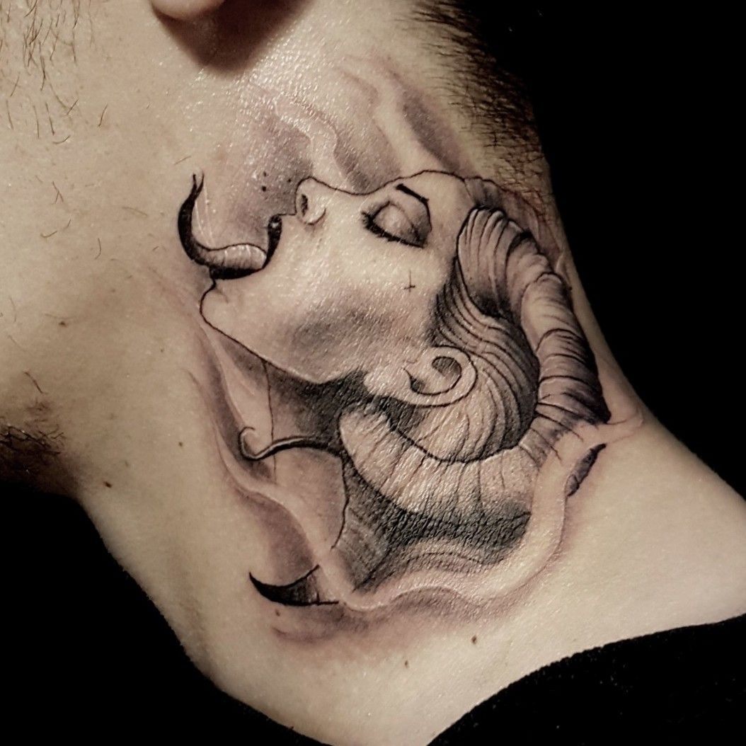 Angel and devil whispering in the ear  Pablo Cruz Tattoos  Facebook
