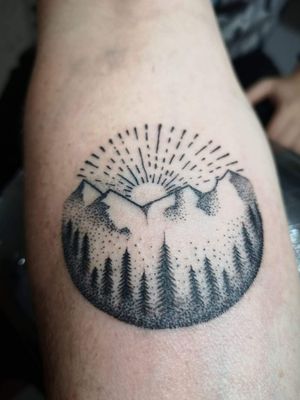 Dotted mountain tattoo