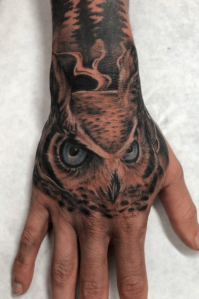 Owl piece. #owl #hand #cypress #oc #realism 