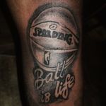 Basketball tattoo, basketball design tattoo, Spalding