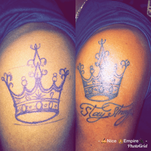 👑TattooCrwonWithLettering#StayStrong✍️🌟0545040175