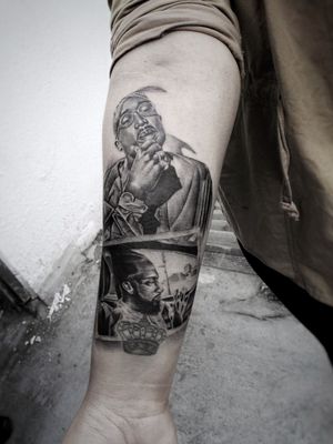 Tupac & nipsey hussel tribute portrait tattooEmail mostofuscollective@gmail.com 