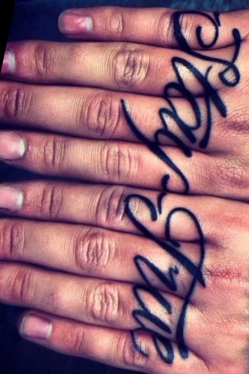 loyalty finger tattoo