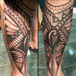 Scar coverup freehand Polynesian Tribal Tattoo 