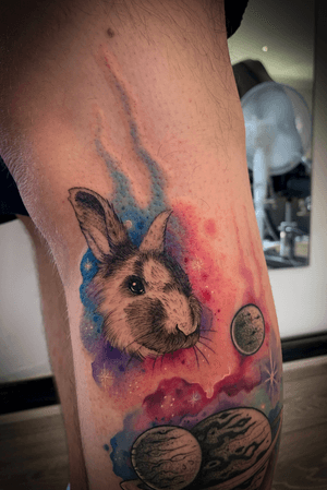 🐇🐇🌙 ✨🖤#ghostcartridges #tattoo #tatuagem #tatuaje #tatouage #inked #inkedmag #galaxy #bishopfantom #galaxia #uktattoo #color #colortattoos #colorfull #fullcolortattoo #planets #planetas #planettattoo #europetattoo #watercolortattoo #rabbit #rabbittattoo #coelho #coelhotattoo