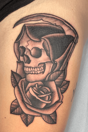 Rose and reaper tattoo 