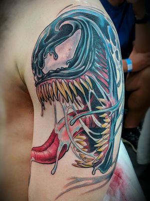 Super stoked on this Venom tattoo I got to make while at the Virginia Beach Tattoo Festival @virginiabeachtattoofestival More comic character tattoos please!!! Email me to book at twiggytattooer@gmail.com...#virginiabeachtattoo #venom #venomtattoo #traveler #virginiabeach #virginiabeachtattoofestival #vabeach #virginiabeachtattoo #vabeachtattoos #vabeachtattooartists #comictattoo #virginiatattooartist #virginiatattoos #ladytattooer #womenwhotattoo #tattoo #travelingtattooartist #travelingtattooer #wanderer #colorado #coloradoartist #marvel #marveltattoo #marveltattoos #nerdyart #nerdytattoos