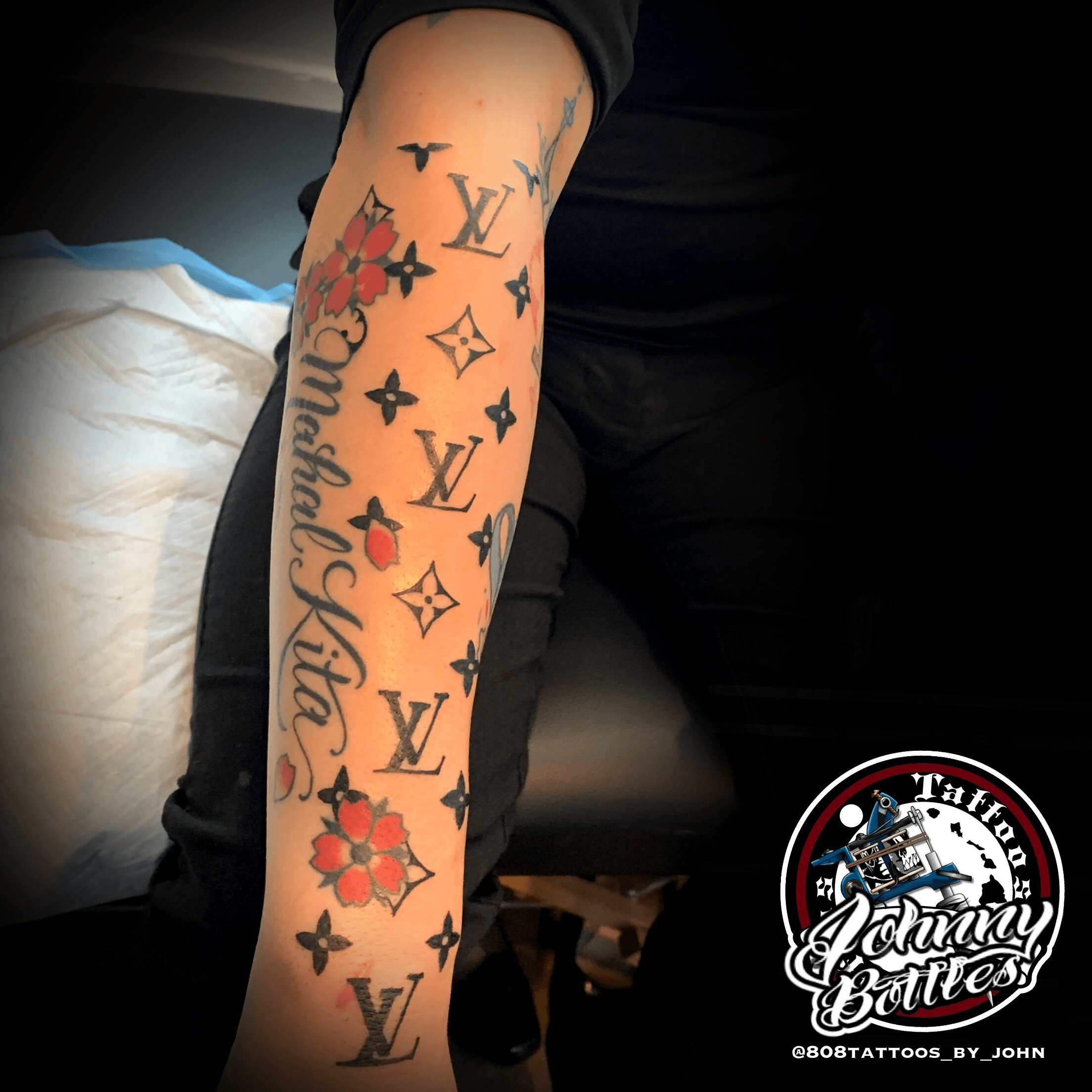 Tattoo uploaded by JOHNNY BOTTLES • Louis Vitton Tattoo I Did • Tattoodo
