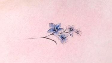 Tattoo Uploaded By Courtney Zajac Fine Line Forget Me Not Tattoodo