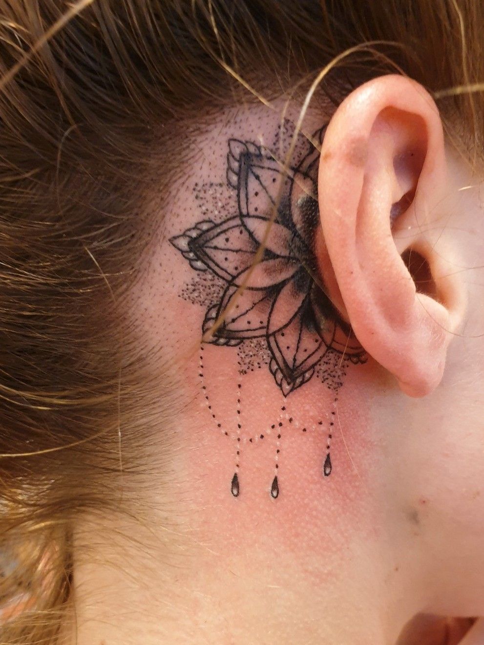 Mandala Tattoo Behind Ear  Best Tattoo Ideas Gallery