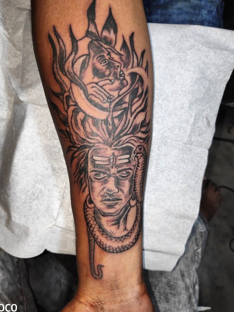 Tattoo uploaded by Samurai Tattoo mehsana  Mahadev tattoo Shiva tattoo  Bholenath tattoo Shiva tattoo ideas Smoking shiva tattoo  Tattoodo