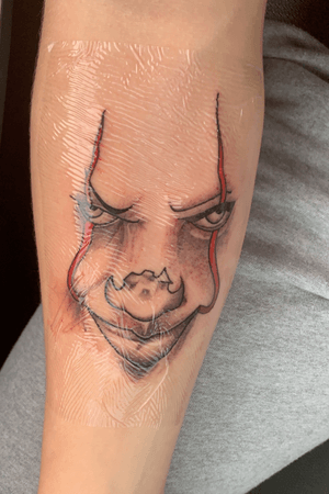 🤡🎈 #pennywise #it #clowns #youllfloattoo #ittattoo #ittheclown #unfinished #realism done by Ryan Jones from Under Your Skin in Greenwood, Indiana