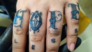 Finger tattoos retouch. 4/4