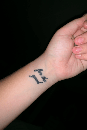 cute simple small quote on wrist
