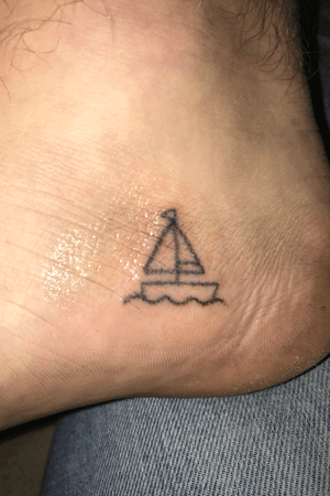 Sailboat on my friends foot