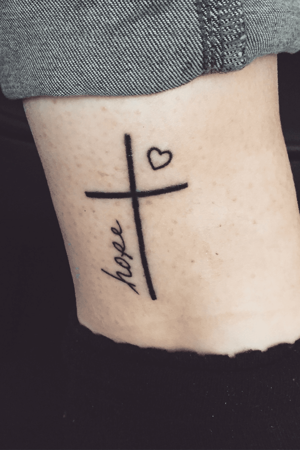 faith hope and love symbol tattoos on foot