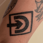 Logo Di-rect. Done by Fabienne Demmer at Lucky Charm Tattoo, Nijkerk, Netherlands at September 10, 2019.