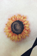 Sunflower on collarbone 