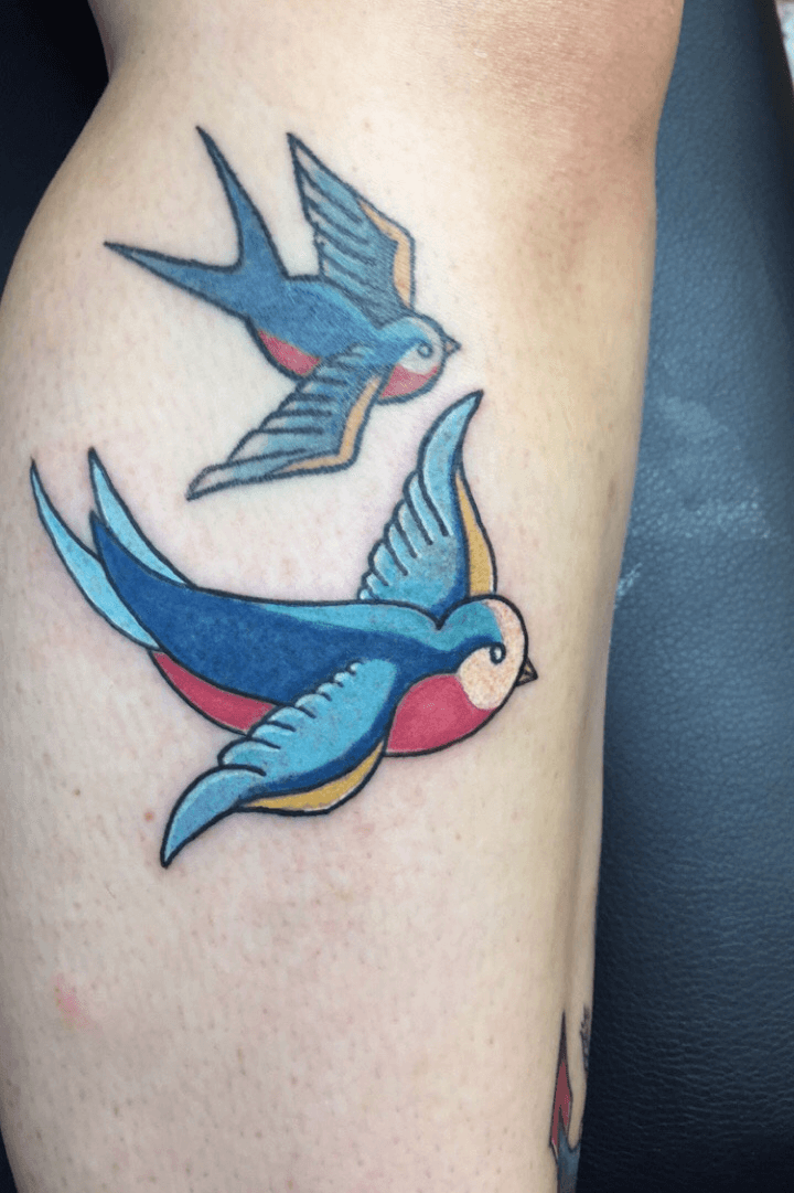 Tattoo uploaded by Jake Mercer • Old and new birds 😃 • Tattoodo