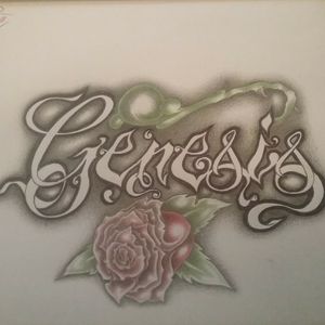I have to get a new kit but it's a future tattoo for my buddy. Looks good though. If you're having trouble looking for a tattoo idea look no more. I can help with that. #genesis #rose #drawings #lettering #art 