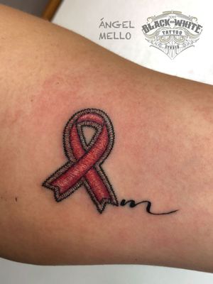 🌼🌼Patch tattoo realizado por Ángel Mello Por la lucha contra el cáncer!!!!