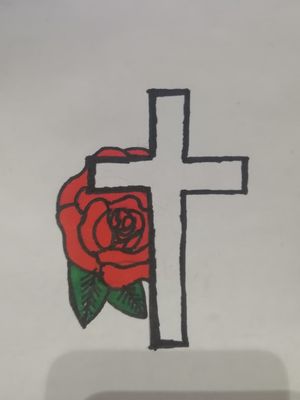 Rosa y cruz