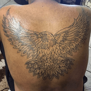 Eagle outlines on clienta back 
