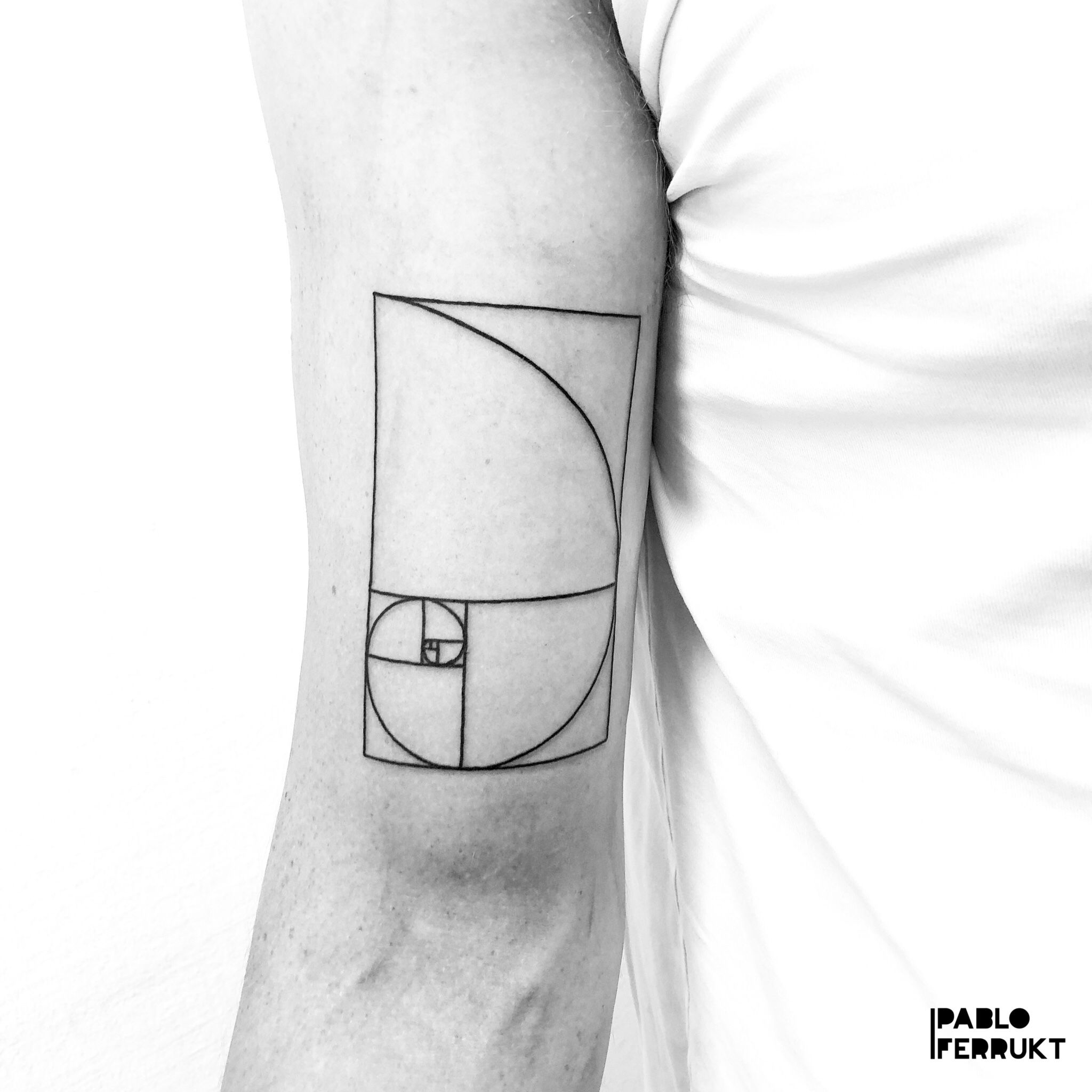 Tattoo uploaded by Pablo Ferrukt Tattoos Berlin • Golden ratio for @rasmusm  , thanks so much! Appointments at email@pabloferrukt.com or call  @tattoosalonen #linework . . . . #tattoo #tattoos #blackwork #ink #inked #