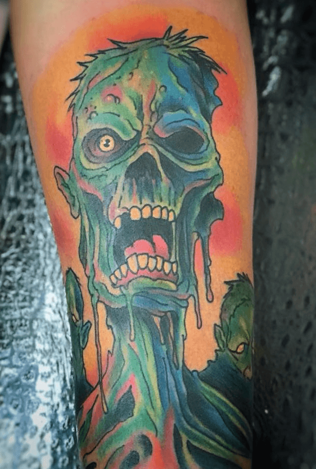 Michael Farrelly on Twitter I got to do this cool Tarman tattoo from  Return Of The Living Dead returnofthelivingdead Zombie tarman tattoo  httpstcooBhdic7UBy  Twitter