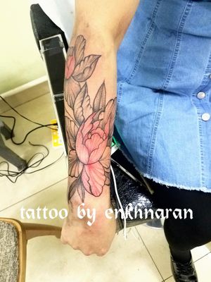 Tattoo by black and red