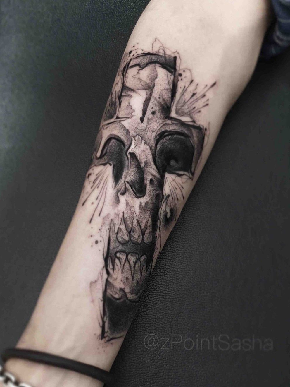 Skull and Cross Tattoo Drawing by Leah Thornton  Fine Art America