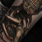 The colorful tattoo skull by tattoo artist Alexei Mikhailov realistic tattoos #tattooskull #tattoodetail #tattoocolorful #tattoorealistic #tattoos #skull