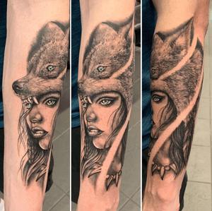 Wolf girl in progress. More work going into this one soon. 