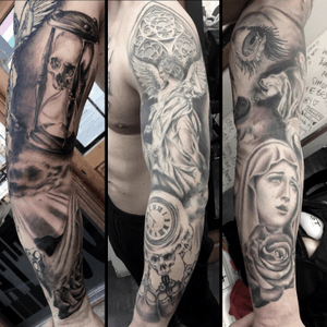 Tattoo uploaded by Alan Spano • Half sleeve, religious tattoo