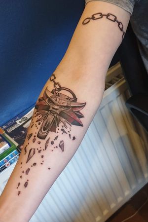 Tattoo uploaded by Martin Faulkner • Witcher Wolf Medallion Arm • Tattoodo Tattoo uploaded by Martin Faulkner • Witcher Wolf Medallion Arm • Tattoodo