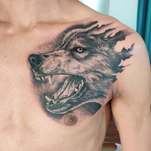 Wolf tattoo ,Done by Chang Artist. Thank you🙏 🇳🇪🇳🇪🇳🇪#artwork #artistic #artists #aonang #krabi #krabitrip #tattooartist #inked #inks #tattoos #tattooing #tattooed #tattoo2me #tattooart #tattooink #inkedup #tattoodesigns #tattooed #krabitattoo #aonangkrabi #tattoogirl🍒 #tattooist #tattoolove #tattoostyle #tat #tattooworkers #aonangbeach #krabitrip #krabitattoo #tattoo #aonangtattoo #tattooaonang #inktattoo