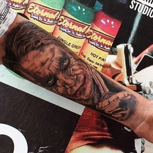 Joker tattoo by Syed Hamza Ali at INKSCOOL Tattoo Training Institute and Studio Pune India ™. Contact 88069 28209. #thejokertattoo #jokertattoo #heathledgerjoker #whysoserious #DCTattoos #batmanjoker #portraittattoo #realism #realistictattoos #blackandgreytattoo #blackandgrey #forearmtattoos #armtattoos #inkscool #syedhamzaali #punetattoostudio #tattootraining #tattooinstitute #pune