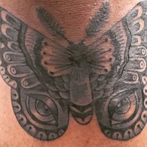 Knee Moth Tattoo