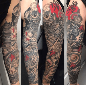 Completed Japanese sleeve by @bharpertattoo thanks so much James 
