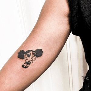 By Kirstie Trew • KTREW Tattoo • Birmingham, UK 🇬🇧 #powerpuffgirls #illustrative #tattoo #cartoontattoo #smalltattoo