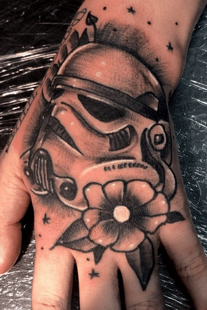 Black and grey neo-traditional storm trooper
