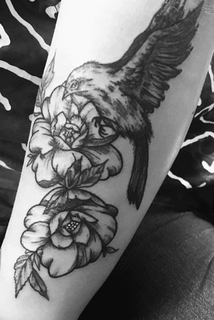My eighth tattoo, in addition to my sillohette birds, I got this to added onto my sleeve.