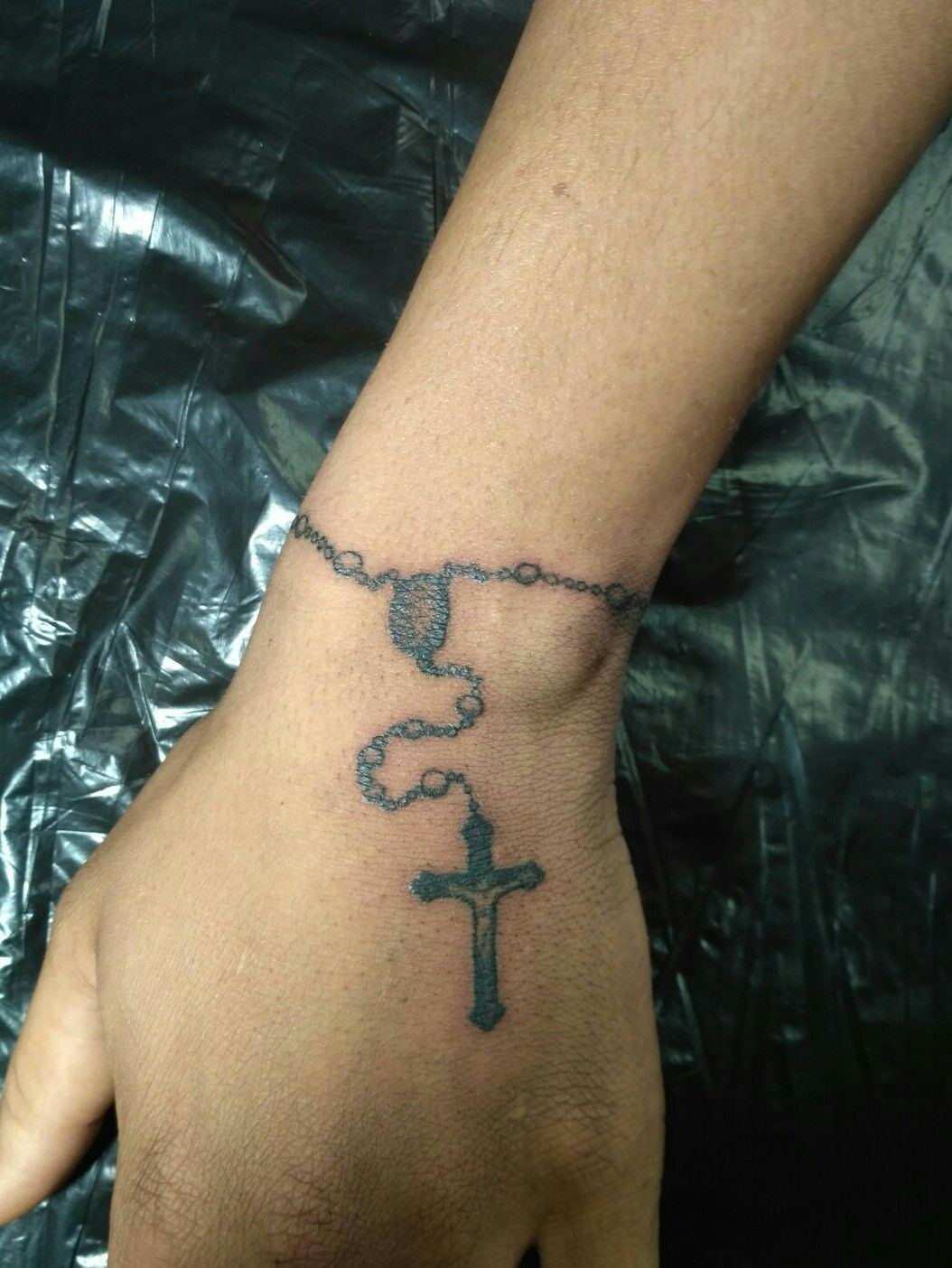 Rosary rose rib tattoo by robm8686 on DeviantArt
